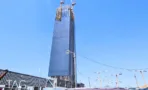 מגדל אלייד סיטי מתנשא מעל מתחם גלילות, בצילום מאתר הבנייה