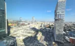 הנוף הנשקף מהמרפסת במשרד להשכרה במגדל אלייד בבני ברק - תג נכסים