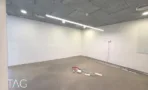 חדר ריק עם תקרה אקוסטית אפורה ותאורת פס במשרד 280 מר בבית יואל נמל