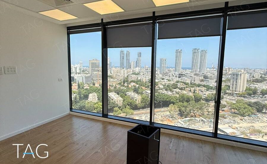 משרד להשכרה 130 מ״ר במגדל רסיטל, חלל פתוח - תג נכסים